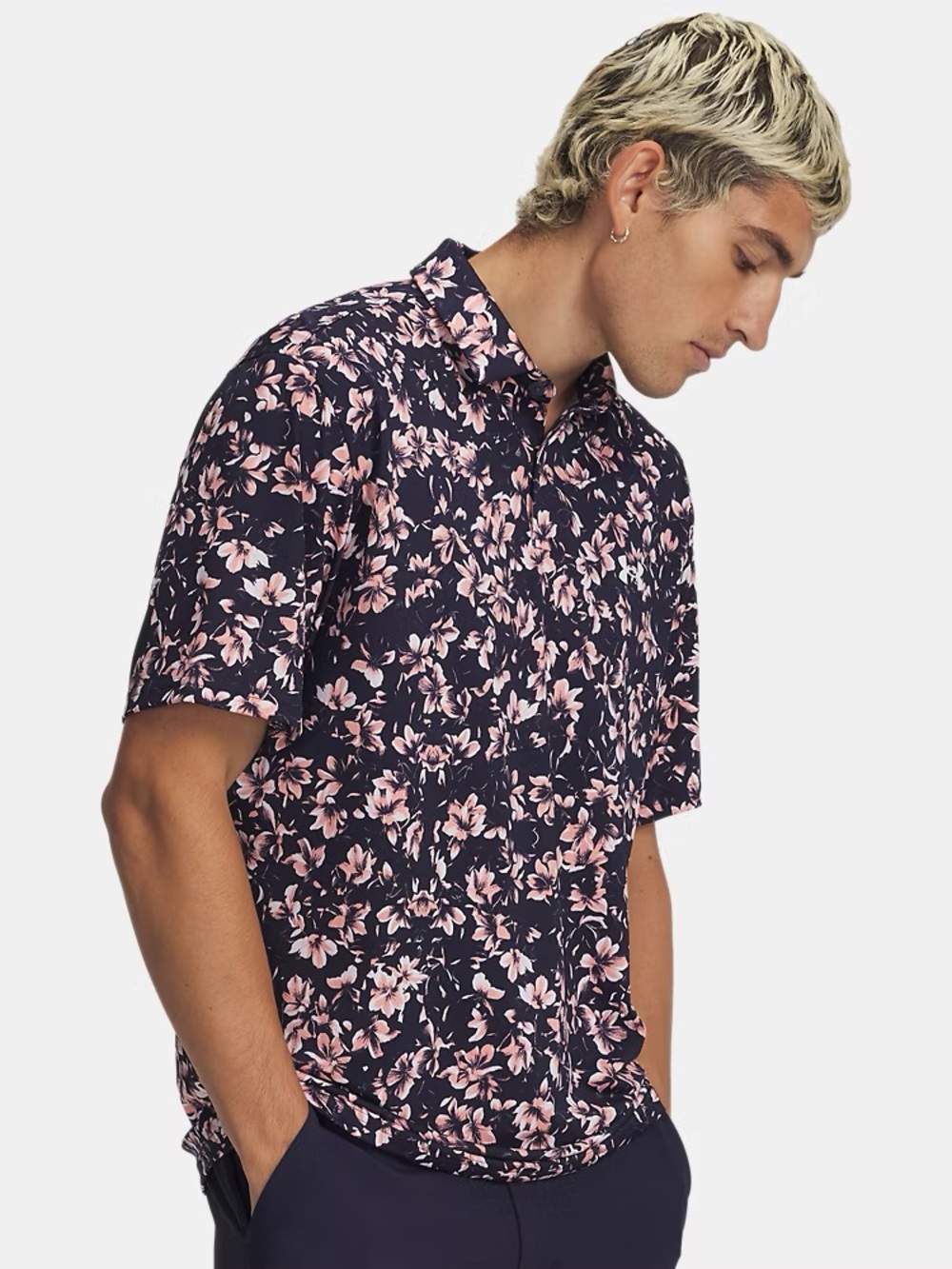NWT UA Matchplay Printed golf polo sz Small UPF 40